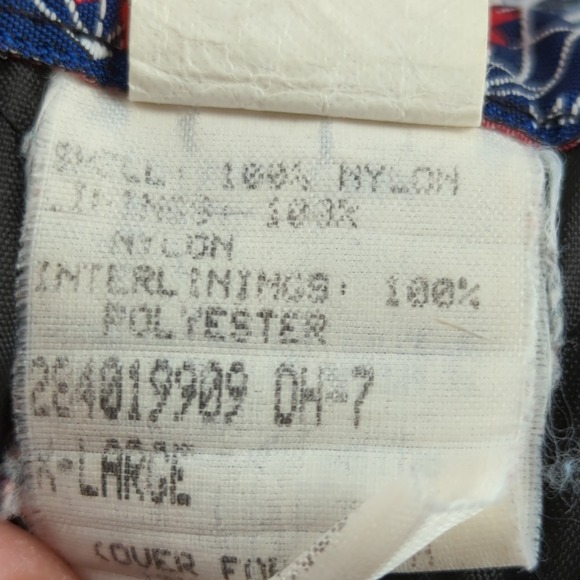 Polaris Bomber Jacket Mens Large Red Black Nylon Full Zip Coat Spellout Logo - Picture 7 of 15